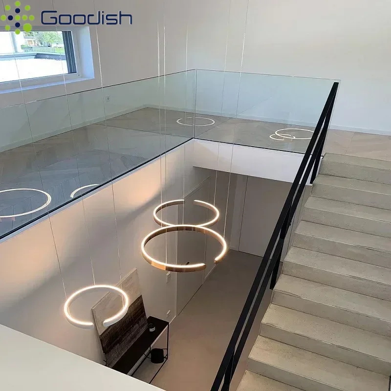 الشمال الحديثة قلادة LED أضواء مصابيح فاخرة للمطبخ المعيشة الطعام غرفة نوم نحى دائرة خواتم المنزل الديكور الثريات