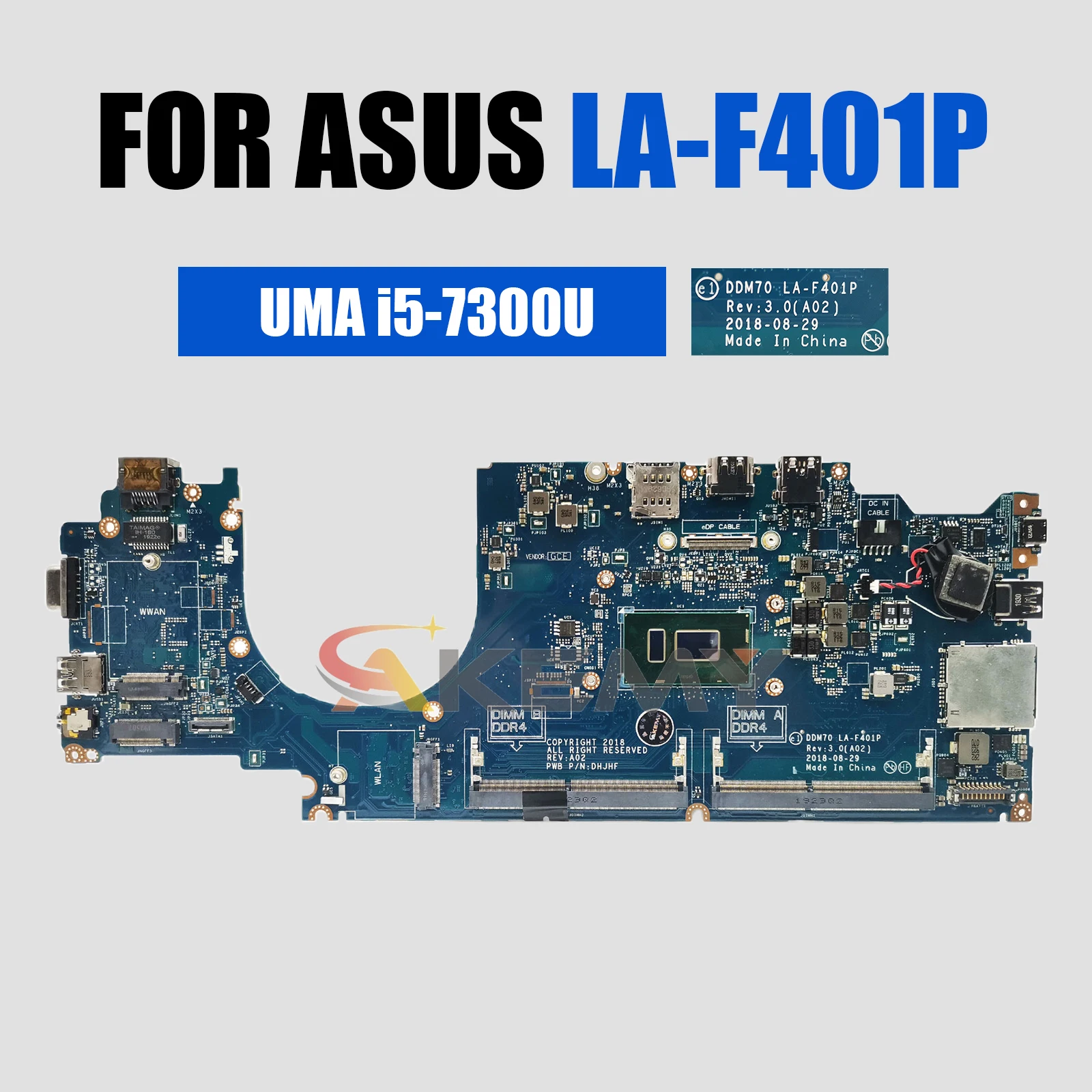 LA-F401P For Dell Latitude E5490 0M71FV 0NJFT2 08KN1W Motherboard i3 i5 i7 CPU - Picture 7 of 12