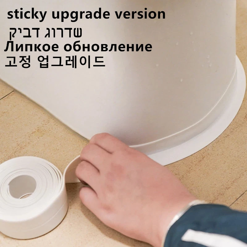 PVC Waterproof Wall Sticker Self Adhesive Sink Stove Crack Strip Kitchen Bathroom Accessories Bathtub Corner Sealant Tape