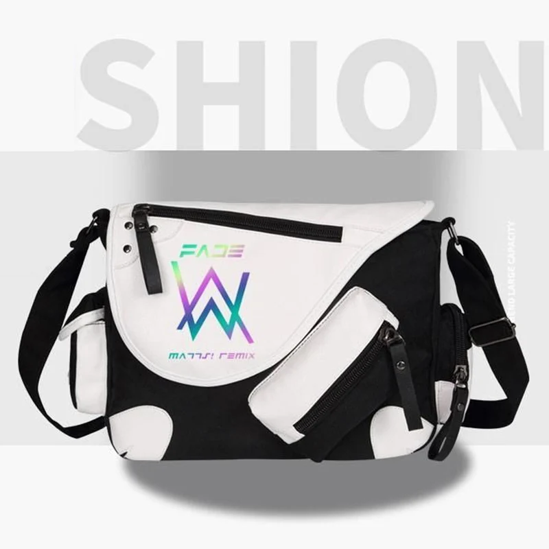 Black Brown Blue Green, AlanWalker, Alan Walker, Student Kids Teens, Anime Messenger Crossbody Shoulder Bags School Girls Boys