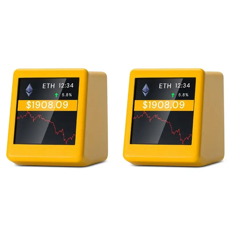 AS94-2X New 2.4G Wifi Crypto Tracker Crypto Price Displayer 300 Major Cryptocurrencies Can Be Switched Freely For Nerdminer C