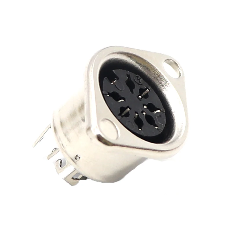 【5PCS】3/4/5/6/7/8PIN Panel Mount Female Jack DIN Adapter MIDI Cable Connector
