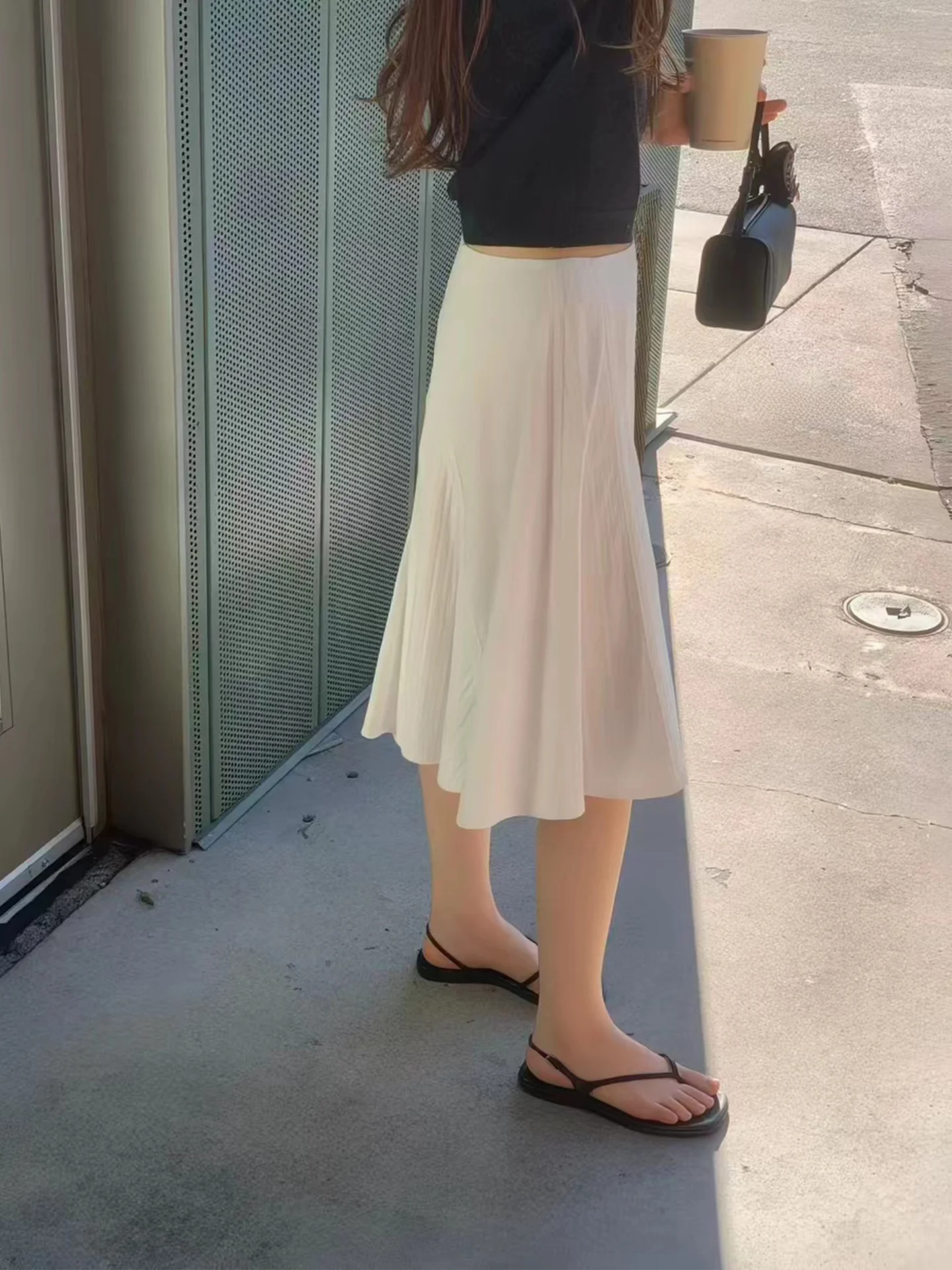 

Юбка А-силуэта с высокой талией и кружевными вставками, женская, больших размеров, стройнящая, длинная, элегантный стиль, весенняя коллекция, производство Китай