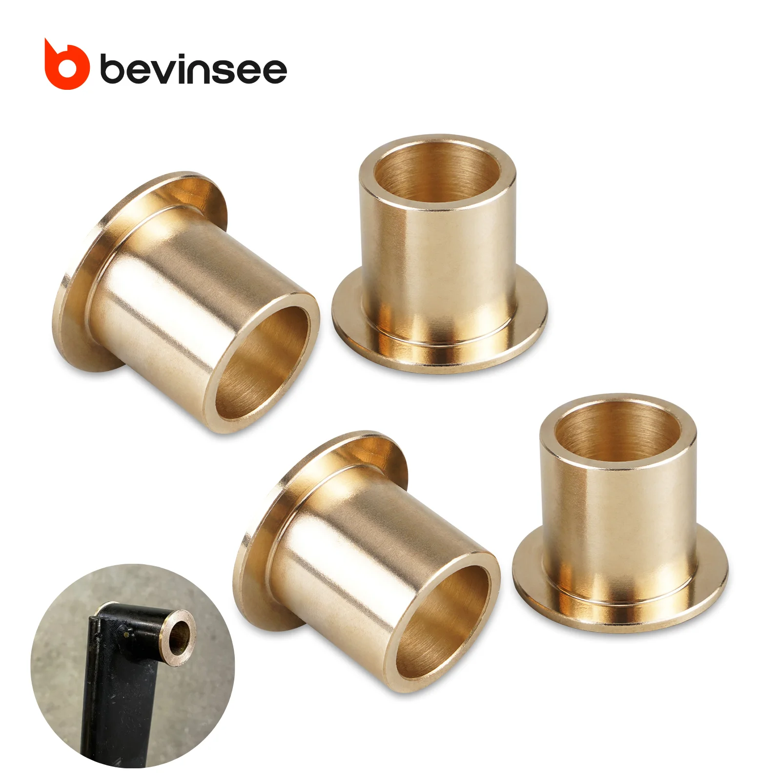 BEVINSEE Brass Clutch&Brake Pedal Bushings For BMW E90 F30 E46 E36 E92 E91 E93  F20 E60 E61 E87 M3 M4 X1 X3 X5 Z4 For MINI R56