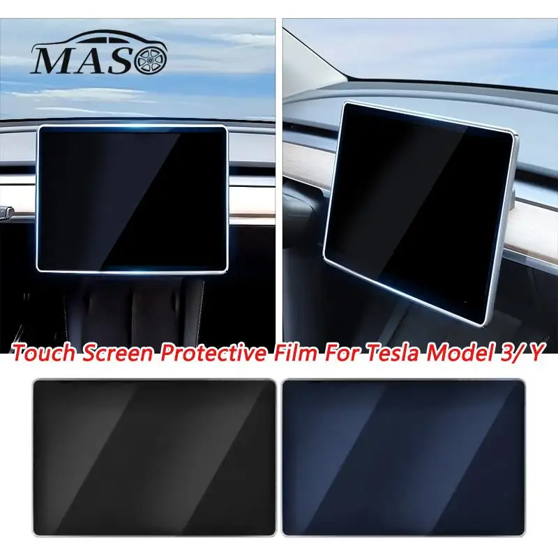 

HD/ BD Screen Protective Film with Tool for Tesla Model 3/ Y Center Control Touch Screen Tempered Glass Film Accessories