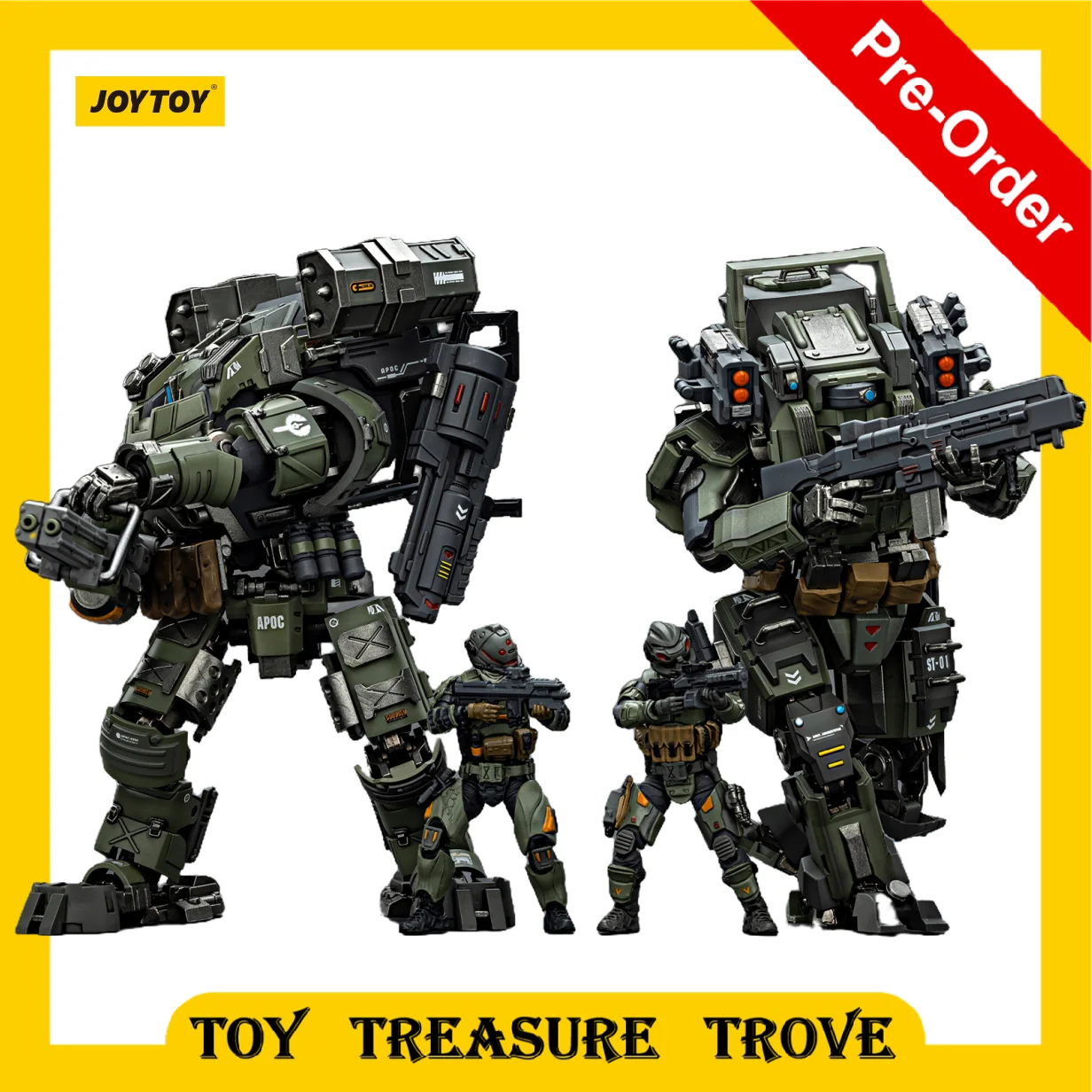 

[PRE ORDER] JOYTOY 1/25 Action Figure APOC Series Bedrock Mecha Set 2PCS Model Toy