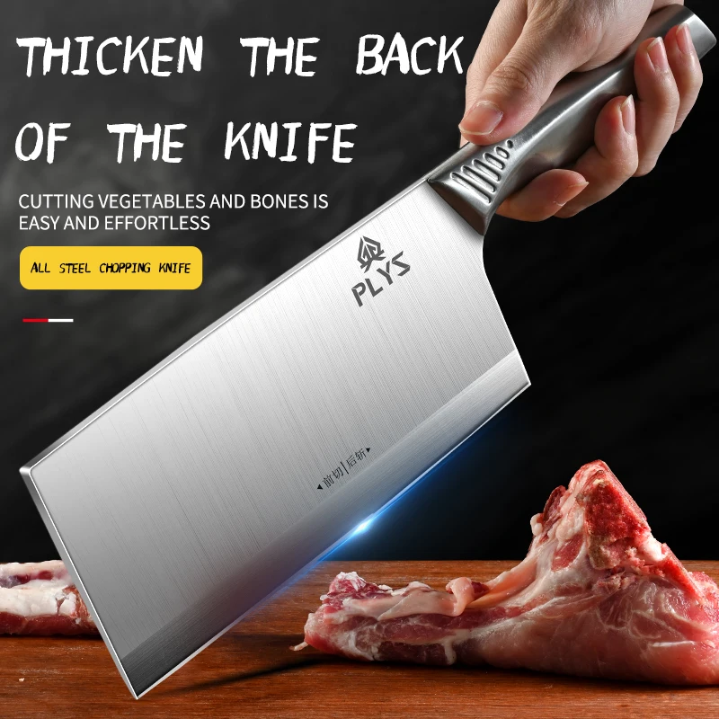 Seiko kitchen slicing knife Chinese kitchen knife sharp and easy to cut meat fish vegetables all steel integrated kitchen knife