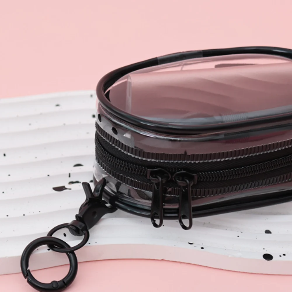 With Keychain Phone Charger Bag Transparent Storage Data Cable Storage Bag Waterproof PVC Digital Storage Bag Earphone Cable