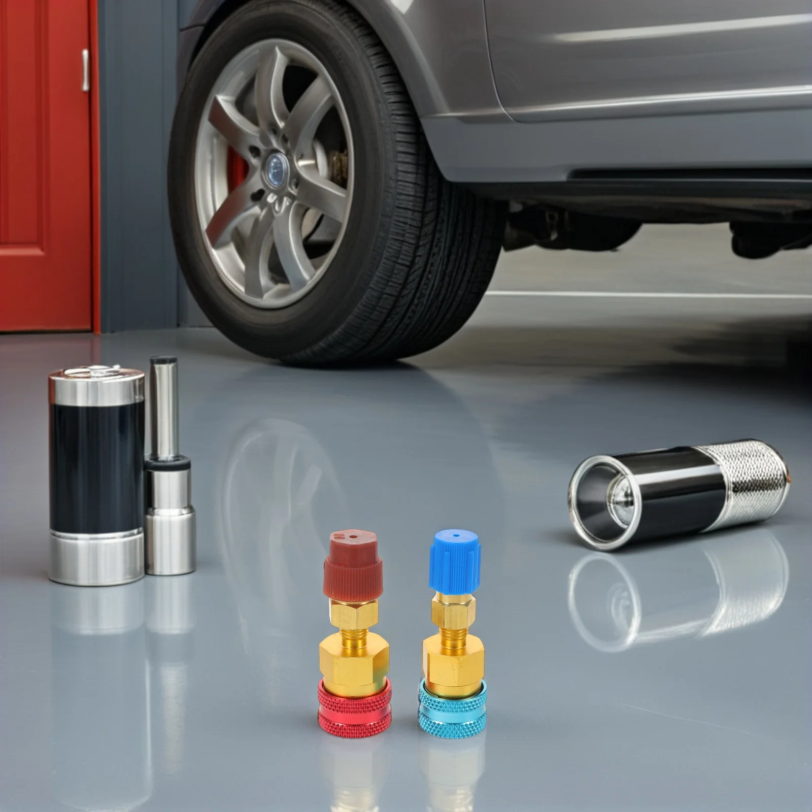 

2pcs R1234Yf Quick Couplers Kit Manual Air Conditioning Hose Connector For Car Ac Maintenance Refrigerant Charging High Pressure