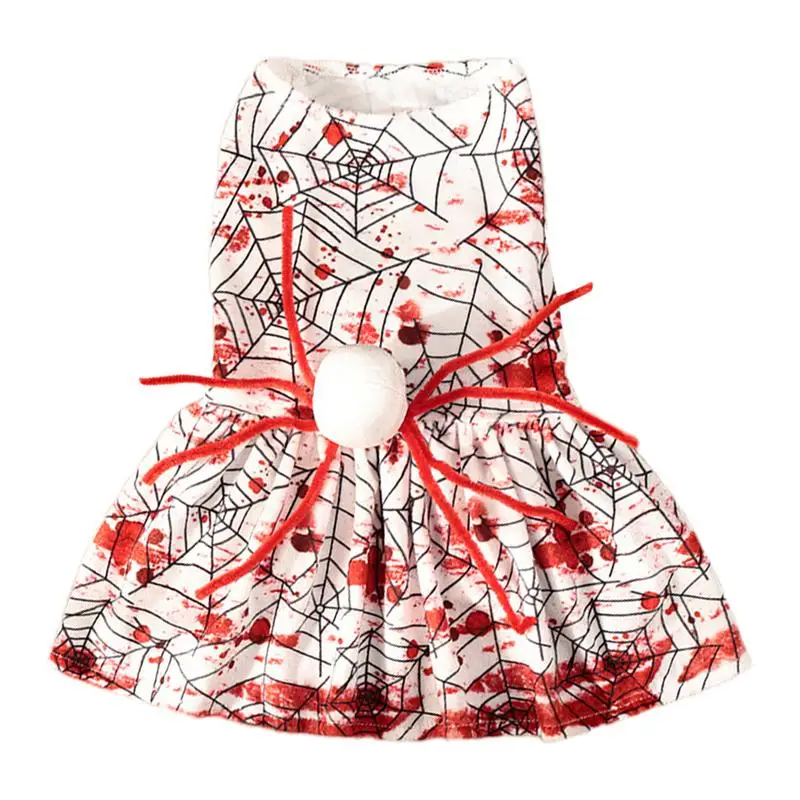 

Dog Halloween dress Dog Halloween Costume Bloody Halloween Puppy Spider Dress Pet Supplies Halloween Party Dress Dog Clothes