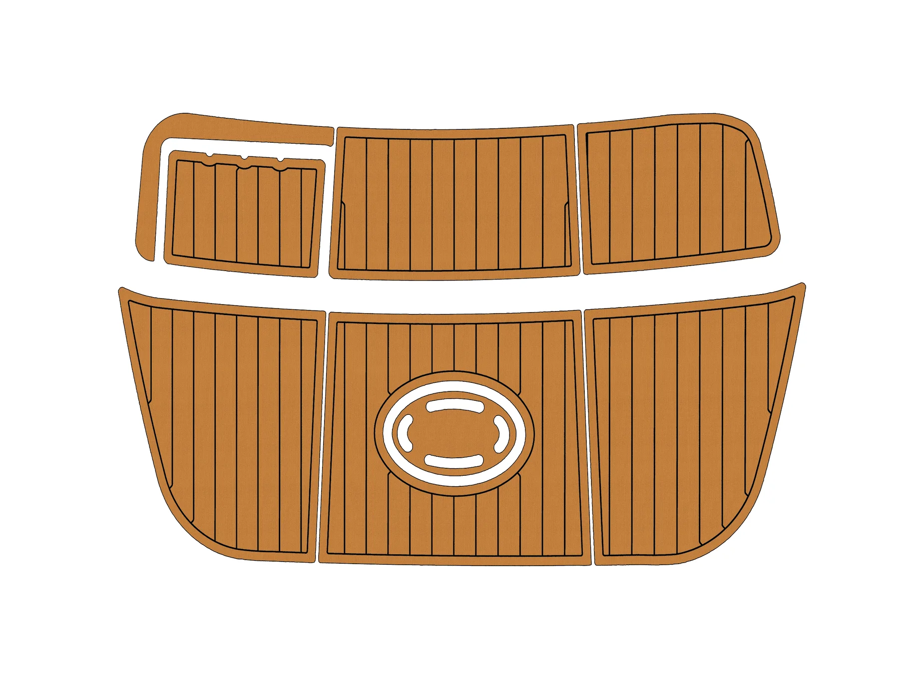 

1992-2006 Crownline 225BR SP 1/4 "6 мм пена EVA Нескользящий морской коврик из тикового дерева из ПВХ, ковер из аква-греторшапа, морской пол