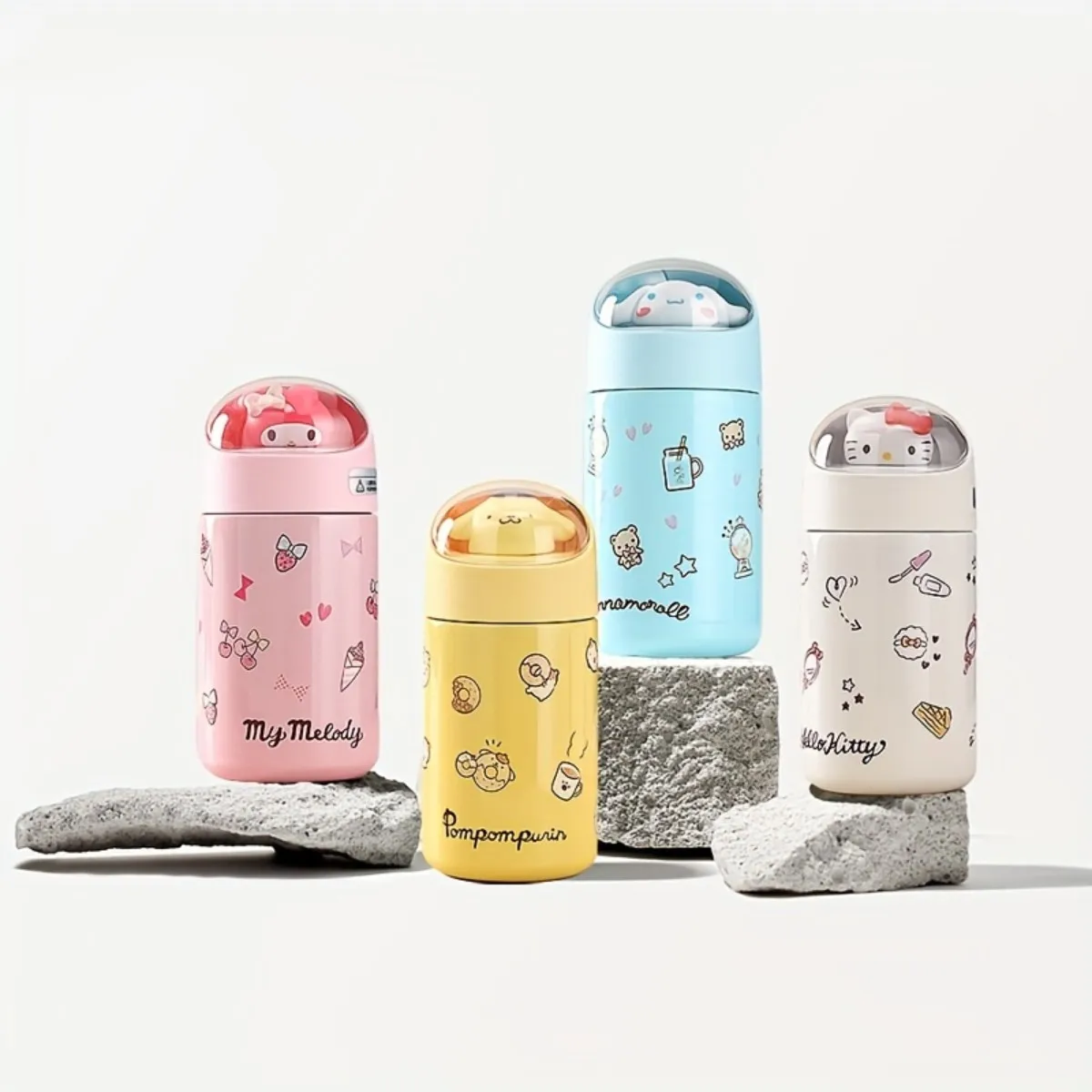 

Stainless Steel Thermos Cup 280ML Hello Kitty Cinnamoroll Melody Vacuum Flask Water Bottle Children's Insulated Cup Girls Gifts