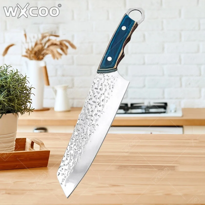 

WXCOO кованые ножи шеф-повара ручной работы, кухонный нож, мясной нож, нож для мяса, нож для обвалки, ножи для барбекю, фруктов, нержавеющая сталь