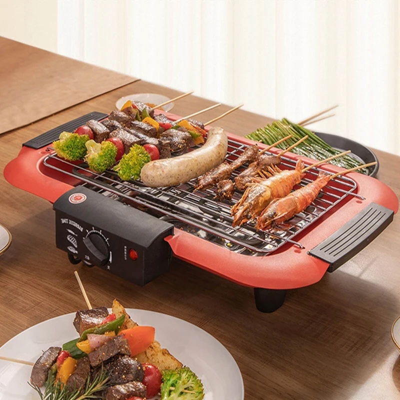 

Smokeless Electric BBQ Grill Non-Stick Pan Stove Electric Griddle Barbecue Temperature Control 220V Household Outdoor Cooking