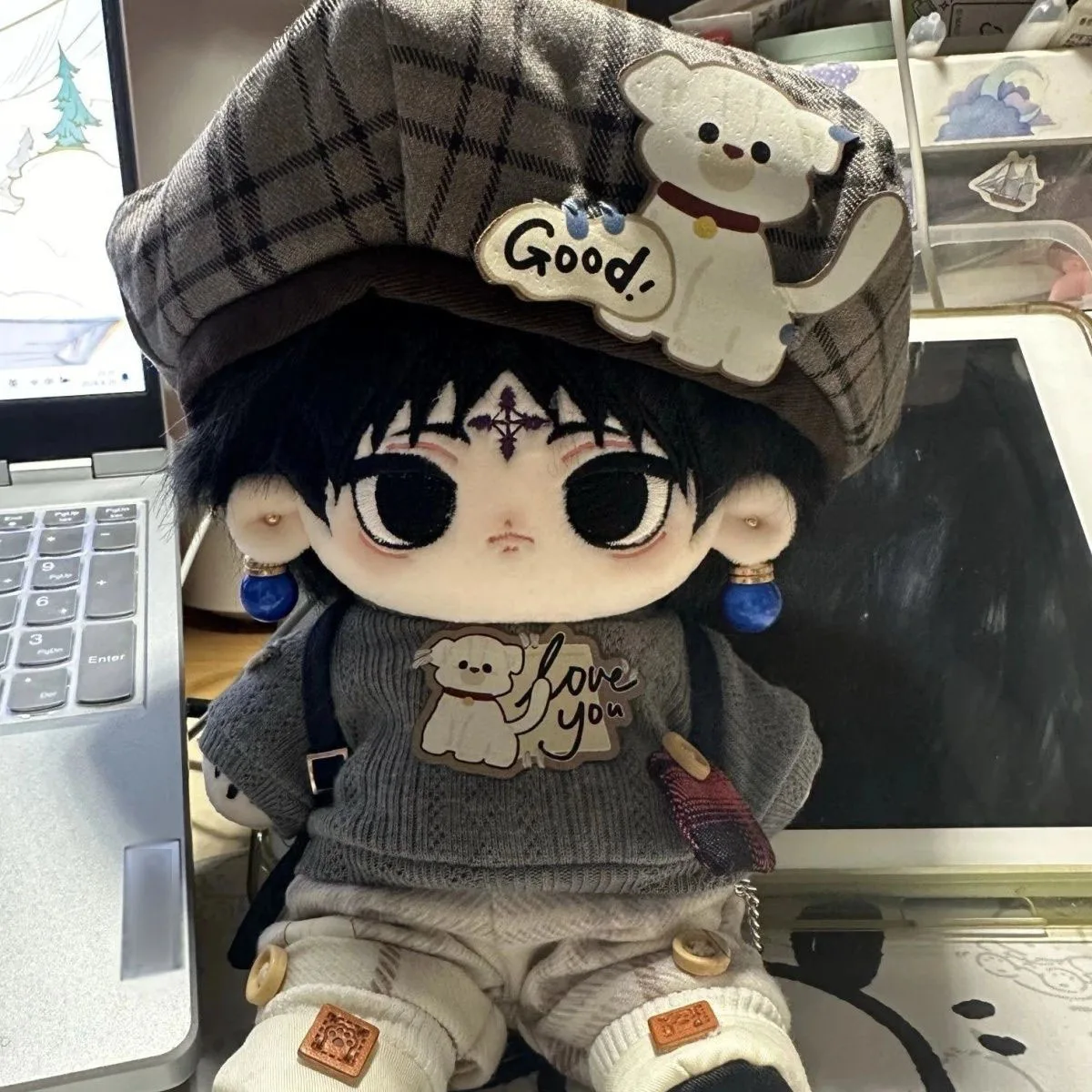

20cm Anime Hunter X Hunter Chrollo Lucilfer Plush Doll Body Cosplay Dress-up Cotton Doll Clothes Kid's Adults' DIY Xmas Gift Toy