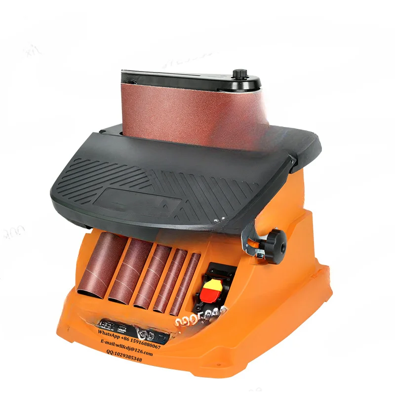 Vertical Drum Belt Wood Sander Oscillating Spindle Sander for Curved Surface Woodworking Grinding Tools Polisher for 2000RPM