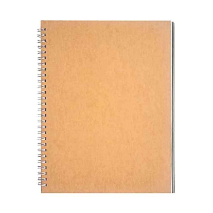 

10 inch x 7.5 inch, 100GSM, Blank Spiral Notebook, 1-Pack, Soft Cover, Sketch book, 100 Pages/ 50 Sheets, with writing backboar