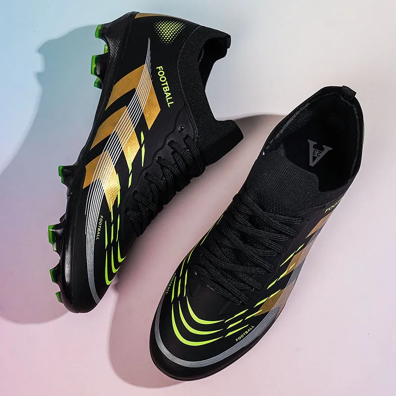 Summer High Quality Youth Football Boots Long Studs Lightweight, Breathable and Comfortable