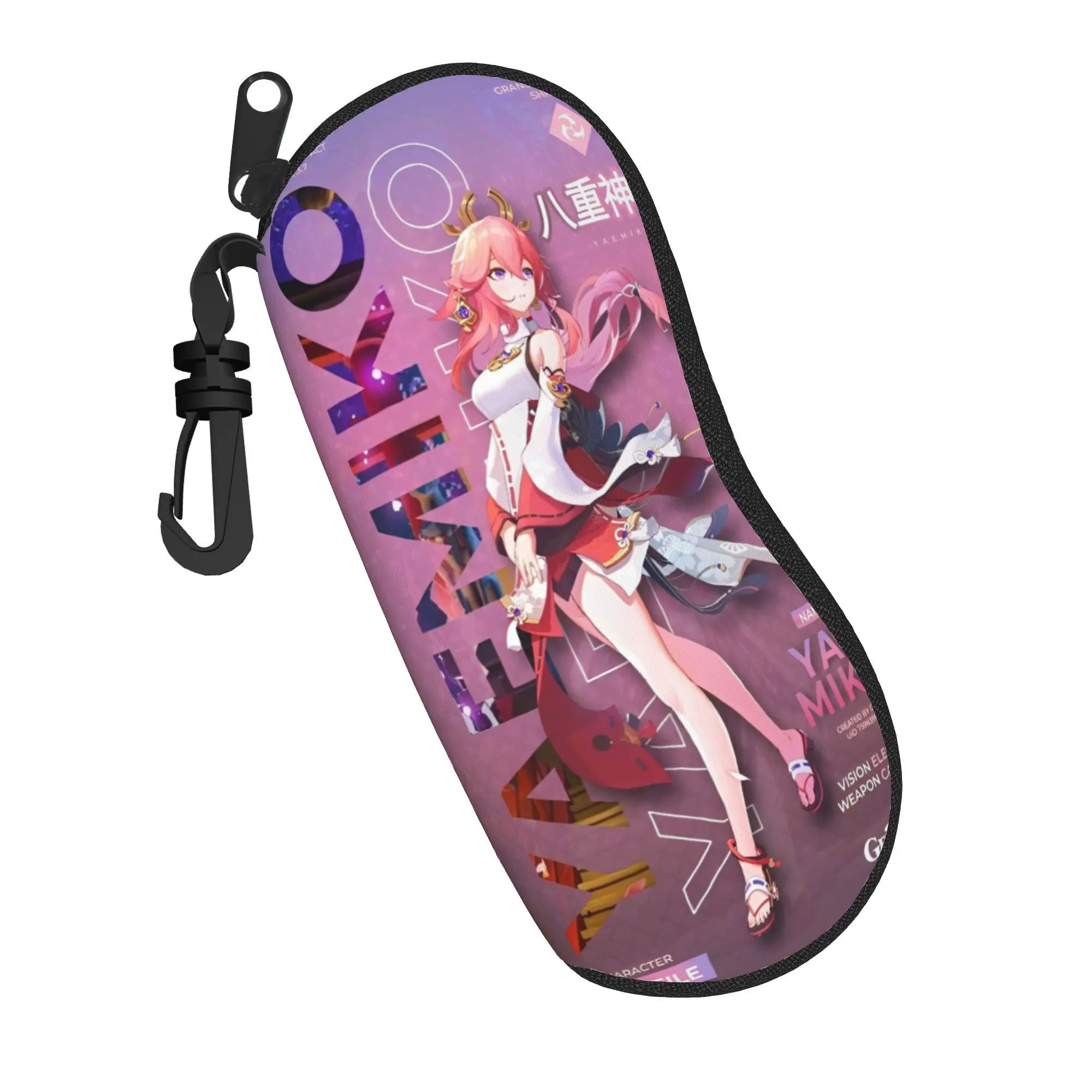 yae miko genshin impact Merch Glasses Case for Girls Lightweight Accessories Eyewear Storage Box Anti-Pressure Eyewear Container