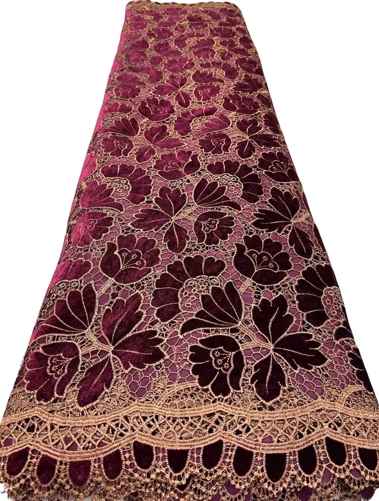

African Velvet Lace Fabric 2025 Nigerian Lace 5 Yards French Velvet Lace Fabric For Party Wedding Dress Sewing Cloth