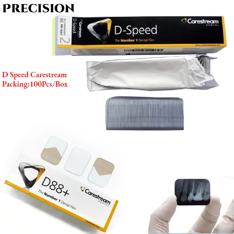 Kodak-película de rayos X de velocidad D para odontología, Periapices dentales, radiografía, Carestream Intraoral, 100 unids/lote por caja