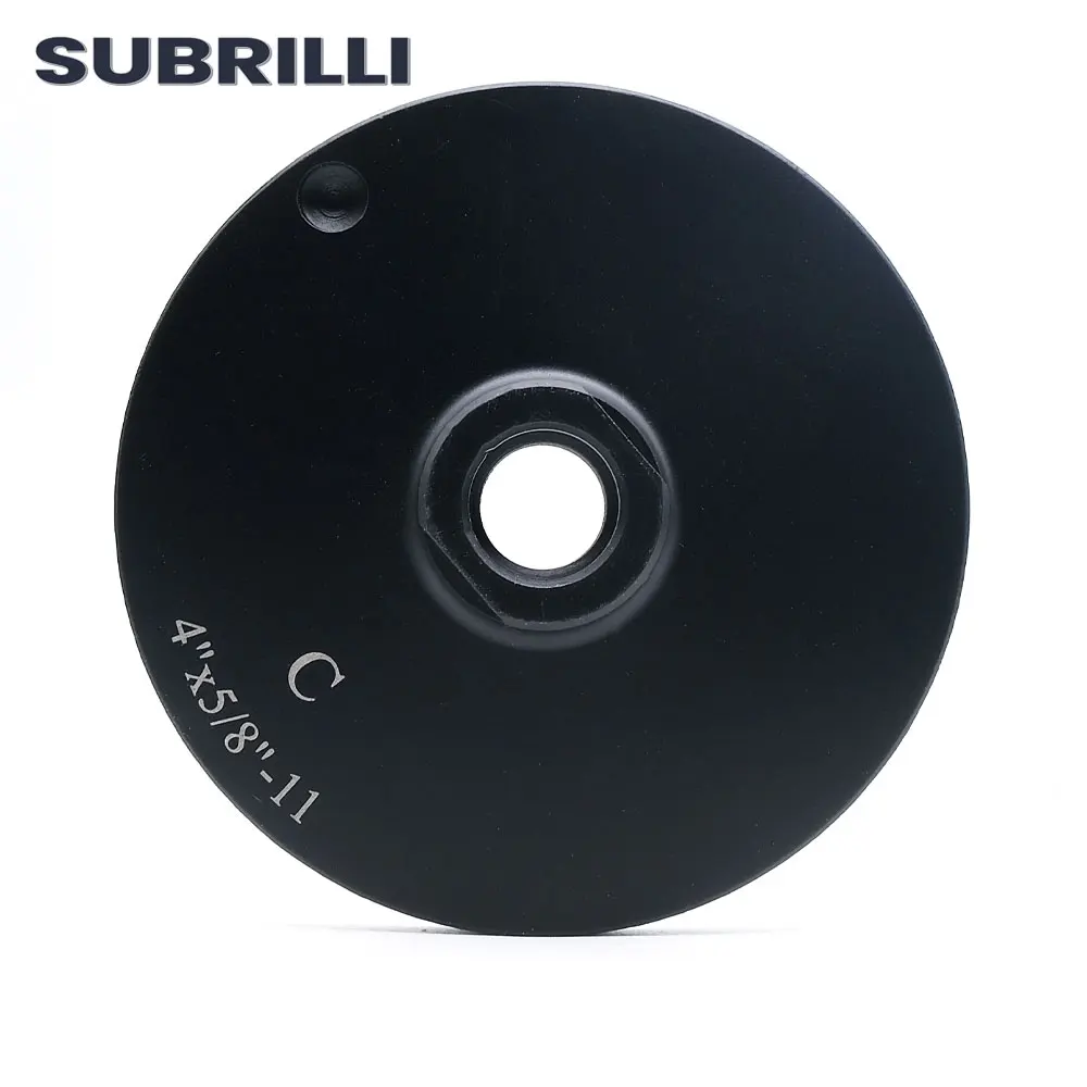 SUBRILLI 4inch Diamond Turbo Rim Grinding Cup Wheel Iron Based M14 5/8-11 Grinding Disc For Granite Concrete Artificial Stone