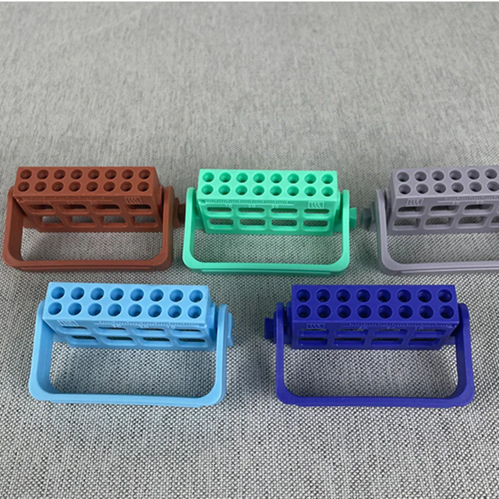 Dental Endo File Holder Autoclavable Plastic Bur Block 16 Holes Root Canal File Storage Rack Disinfection Organizer Dentist Tool
