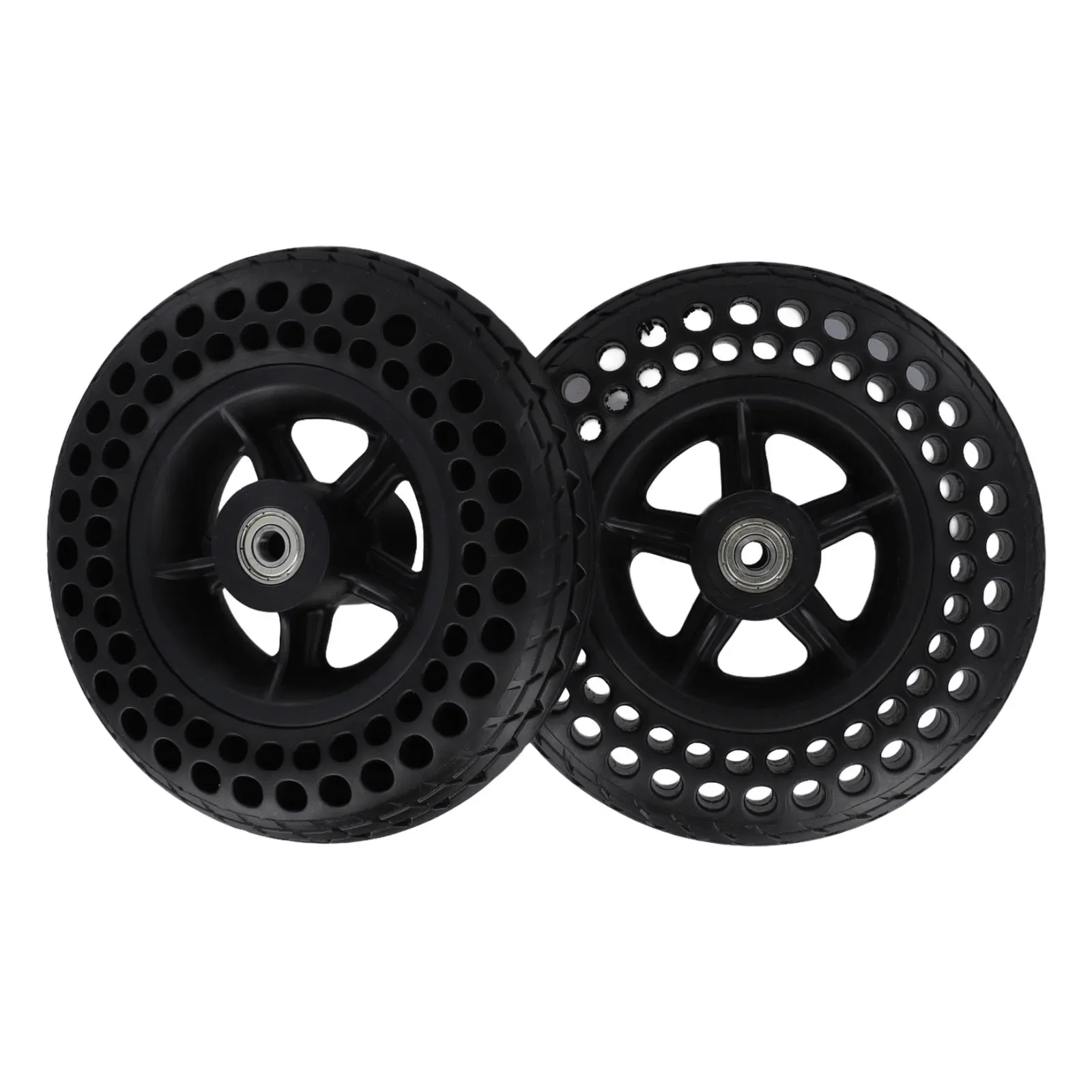 Innovative Tread Pattern on the 7 Inch Solid Wheels Promotes Safe Navigation Over Challenging Terrain Conditions