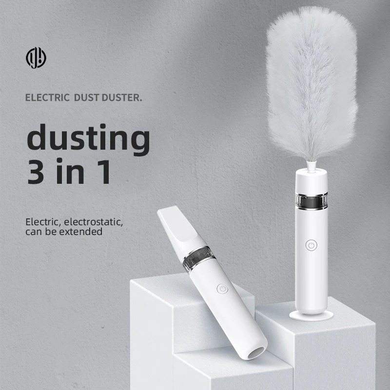 Electric Feather Duster Rechargeable Duster Electric Spin Scrubber Rotate Sofa Dust Cleaner Household Cleaning Tools