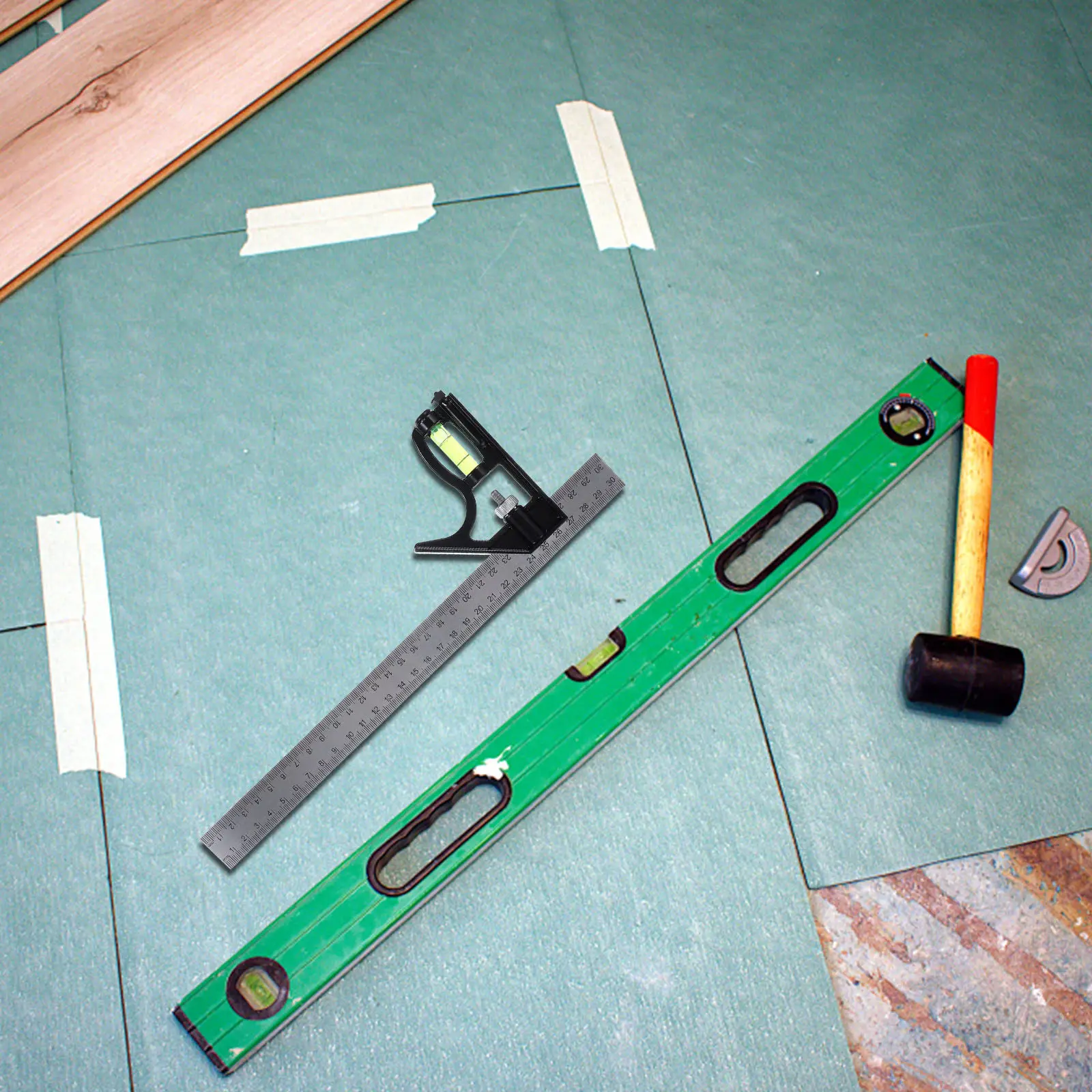 2Pcs Stainless Steel Combo Square Professional Combination 90 Degree Marking Adjustable Carpenter Tool for Woodworking
