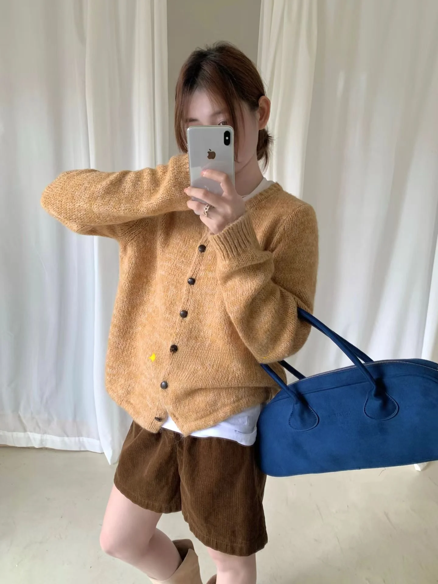 Korean Sle round Ne Pure Color Knitted Sweater Cardigan Floral Tead Autumn Winter Warm Loose Fit Long Sve Women's Fa...