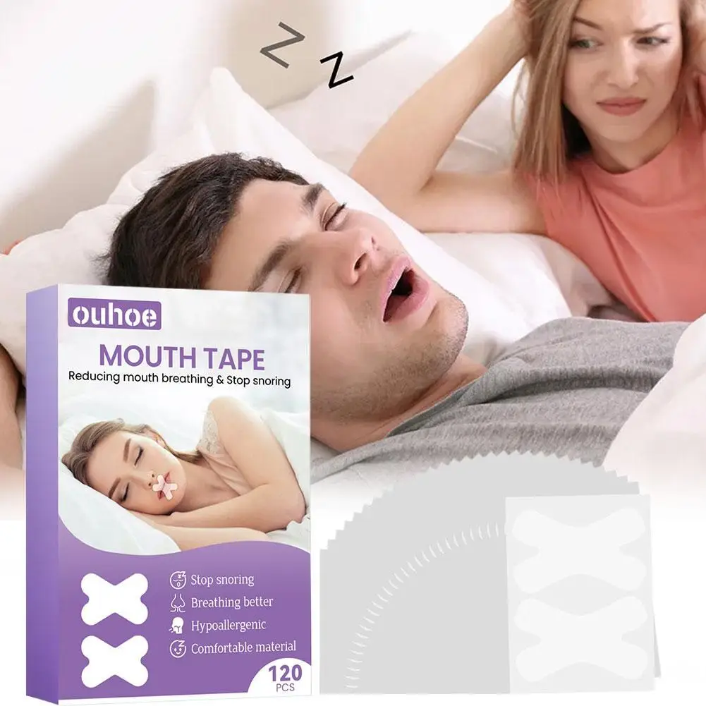 

120PCS Breath Nasal Strips Relieve Nasal Congestion Anti-Snoring Nose Patches Good Sleeping Product Easier Sleep Aid Decive
