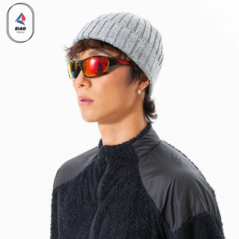 

2025 New Casual Hat Autumn Winter Hip Hop Soft Knitted Warm Windproof Sports Cap Womens Outdoor Solid Color Hunting Fishing Caps