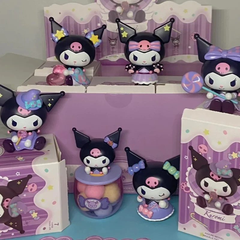 

Genuine Sanrio Trick Or Treat Series Blind Box Kawaii Kuromi Surprise Mystery Box Halloween Desktop Decor Kids Customized Gift