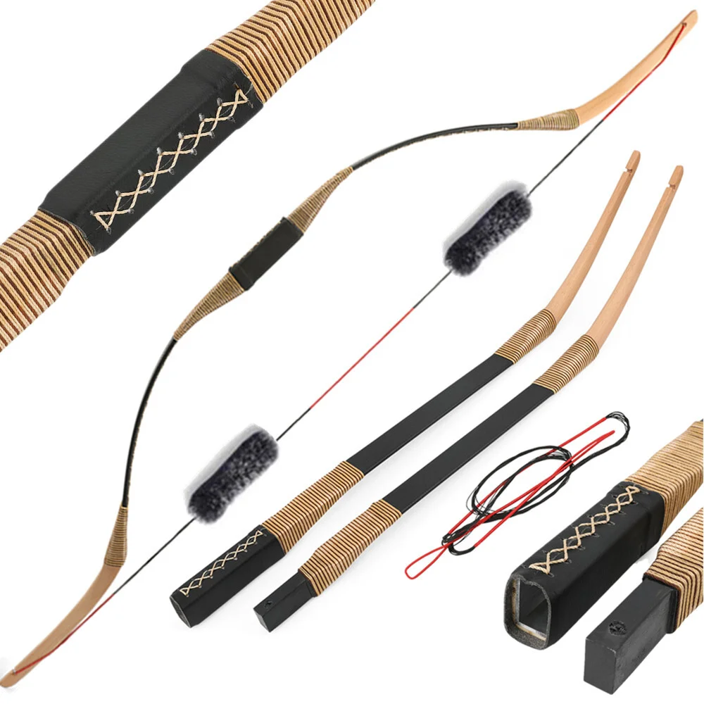

20/25/30/35lbs Longbow Take Down Traditional Bow Archery Split Bow Epoxy Bow Limbs for LH/RH Outdoor Shooting Hunting Targeting