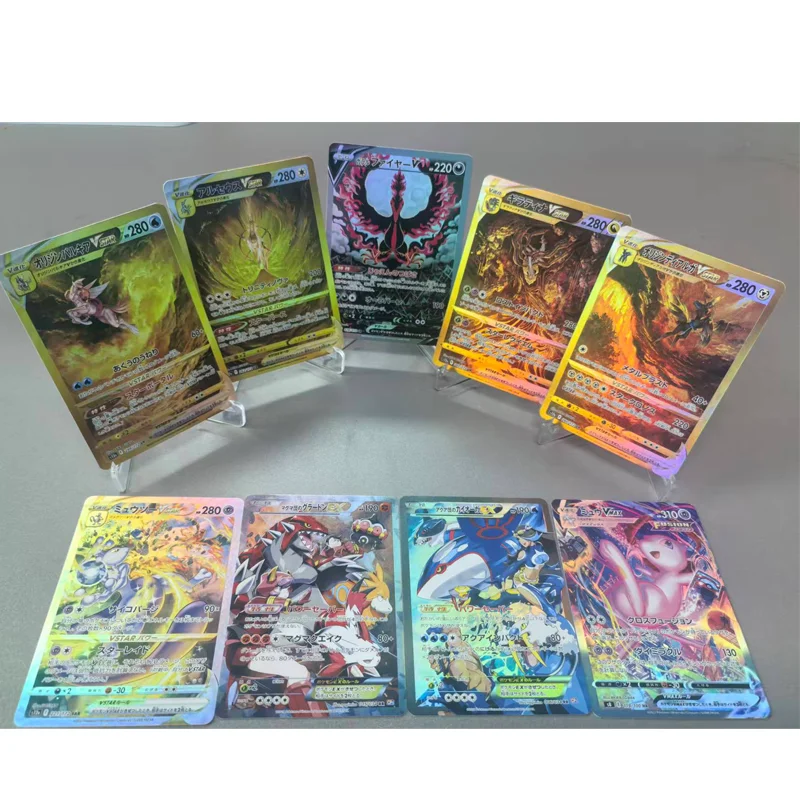 

Серия карт Pkm Diy, японская версия Moltres V Mew Vmax Latias Ex Zacian Kyogre Zoroark Groudon, коллекция игр, аниме-карта