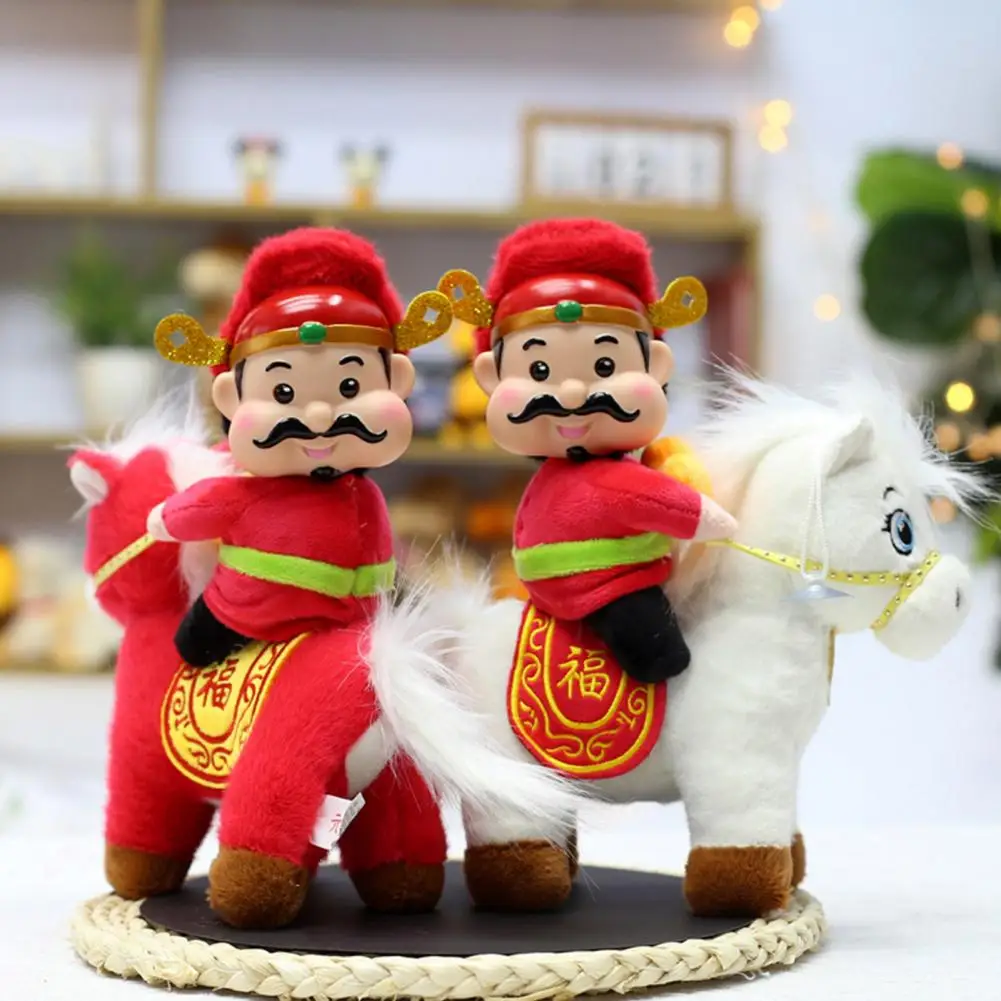 Pferdepuppe für Neujahr 2026 Jahr des Pferdes Reichtums Symbol Talisman für chinesische Neujahrsdekoration Sternzeichen Souvenir Geschenk