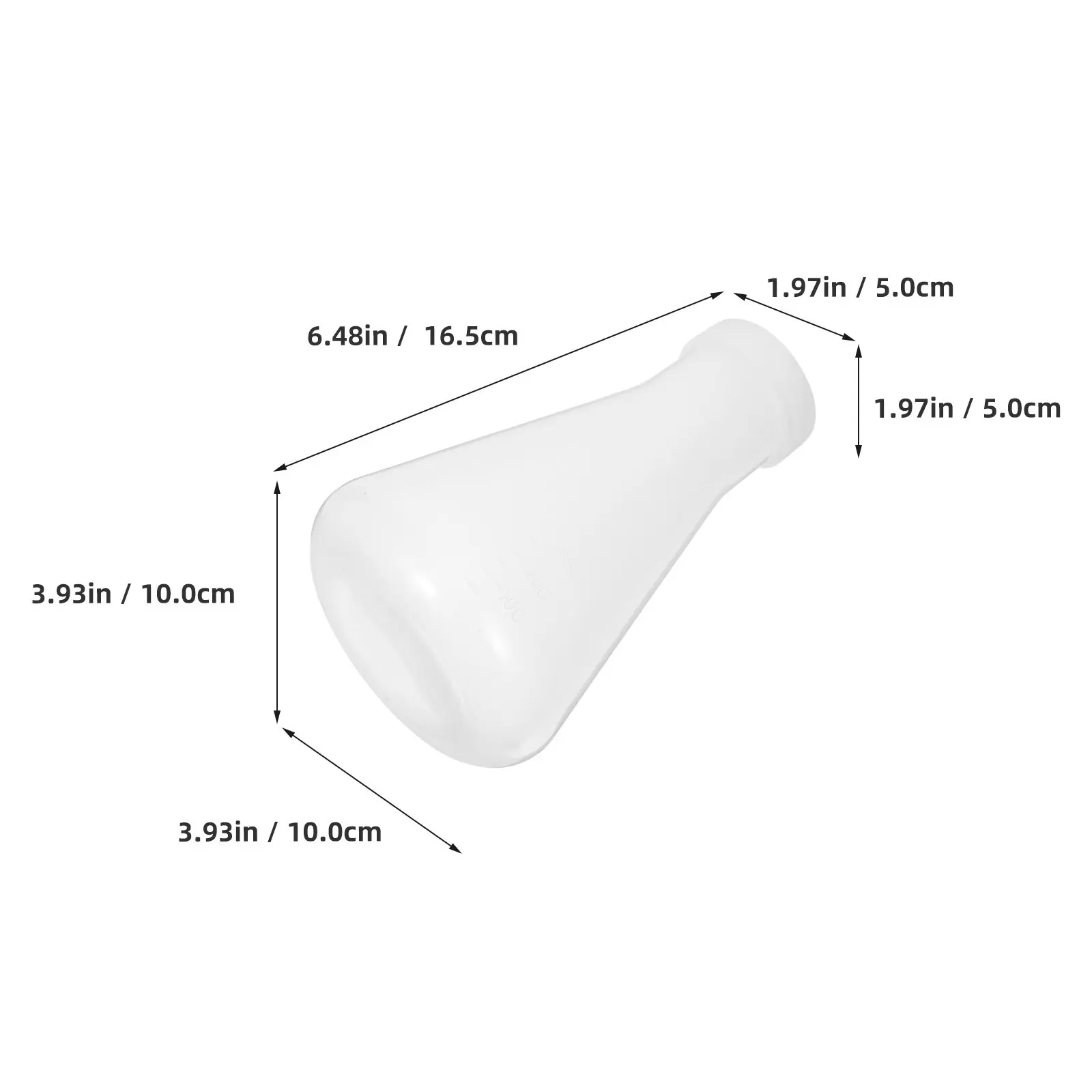 3Pcs Plastic Conical Flask Laboratory Set Screw Cap Clear Scale Stable Base for Student Chemistry Experiment 50Ml 100Ml 500Ml