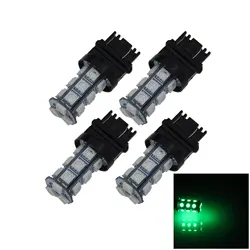 4x Green AUTO 3157 Brake Lamp Reversing Light 18 Emitters 5050 SMD LED W2.5x16q 4157 F003-G