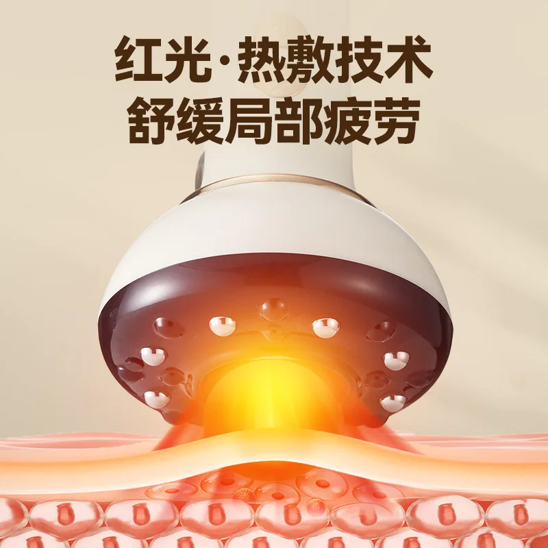 يانغزي الكهربائية كشط مدلك ميريديان فرشاة كامل الجسم العالمي تدليك الظهر التصريف اللمفاوي شفط الحجامة جهاز