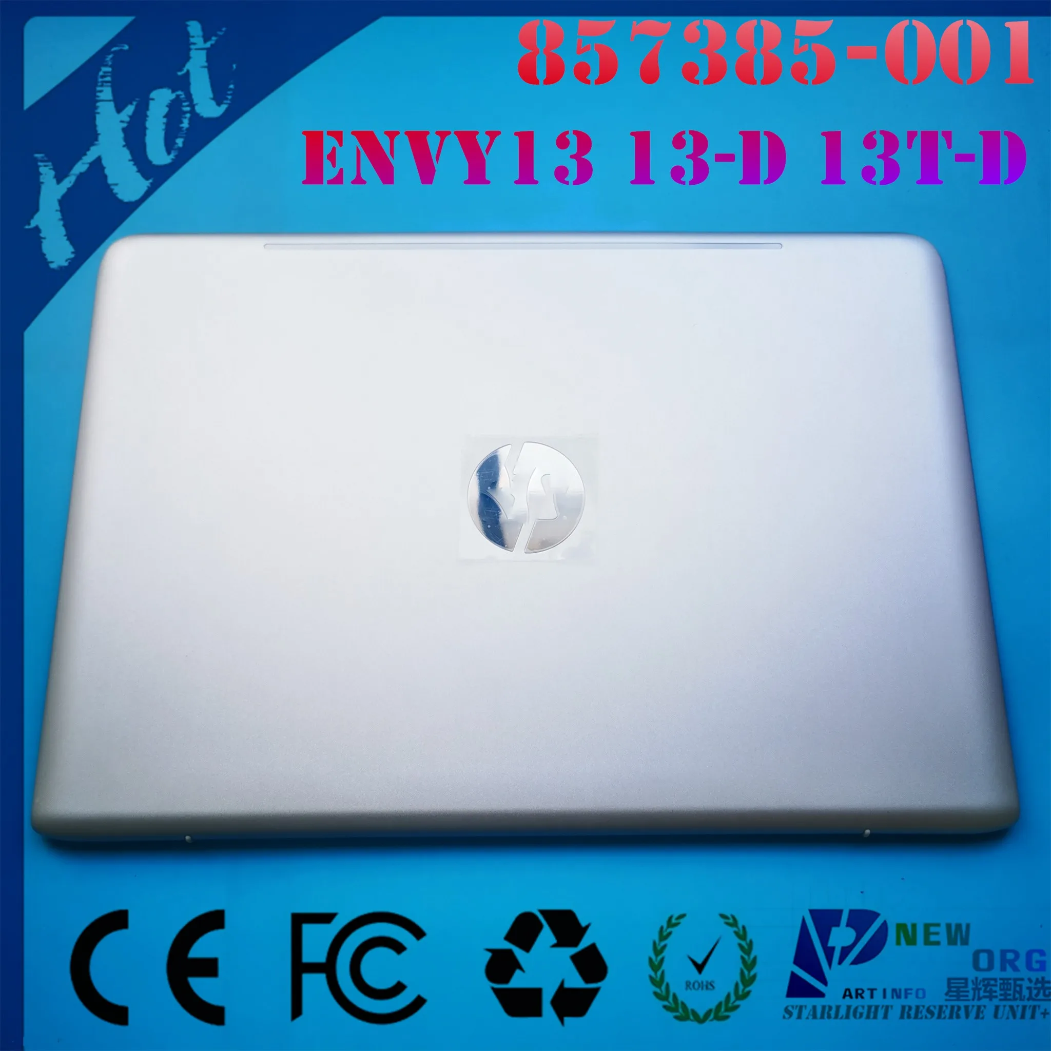 NEW ORG Laptop LCD back cover lid rear Top  Case  for HP ENVY13 13-D 13T-D TPN-C120 Series  SLIVER 857385-001