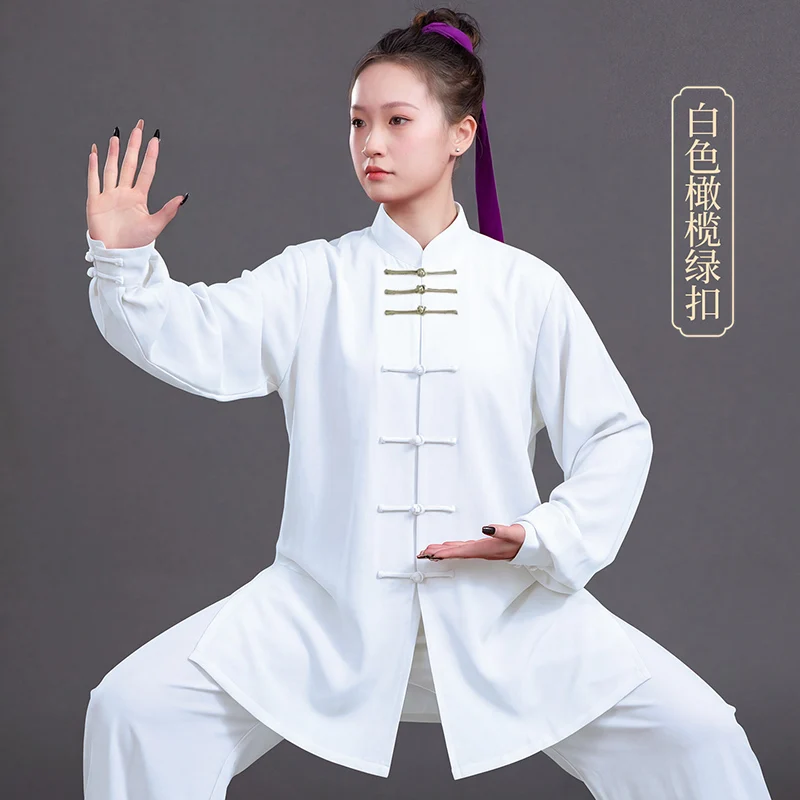 Women's 2026 New Summer Tai Chi & Baduanjin Set - Daily Wearable, Pearl Cotton, Mid-Calf, Youthful Design for Martial Arts Pract