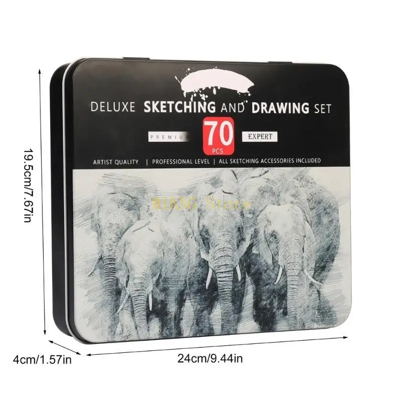 70pcs مخطط أساسي رسم الرصاص والرسم الفني ، فنان رسم رسم مجموعة أفضل بيع