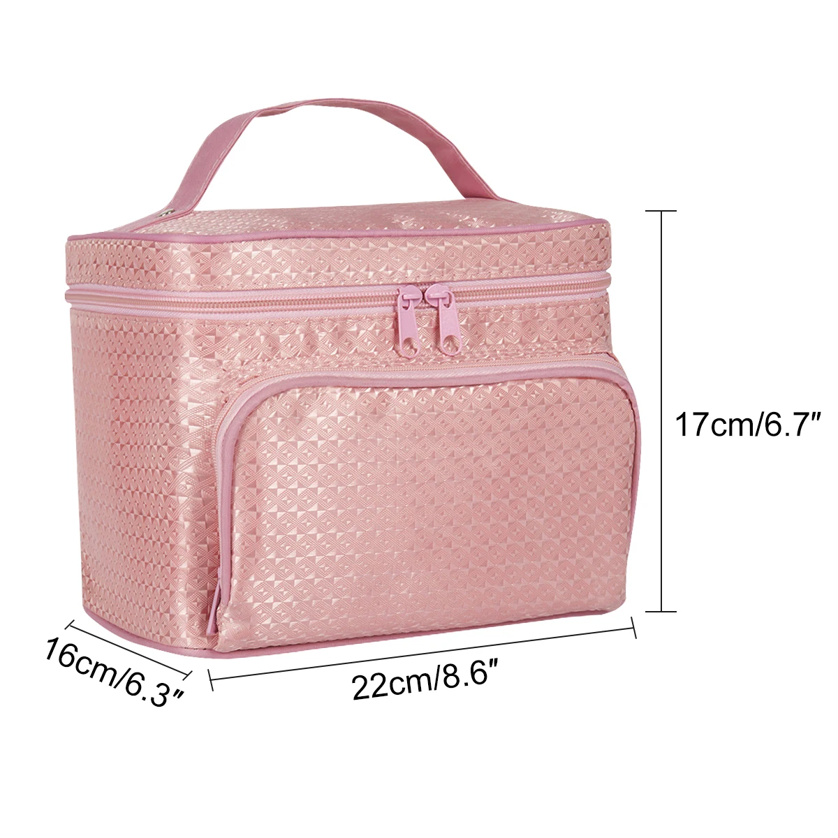 Bolsa de cosméticos multifuncional de gran capacidad para mujer, bolsa de lavado de mano de viaje, bolsa de almacenamiento, bolsa cuadrada de lencería