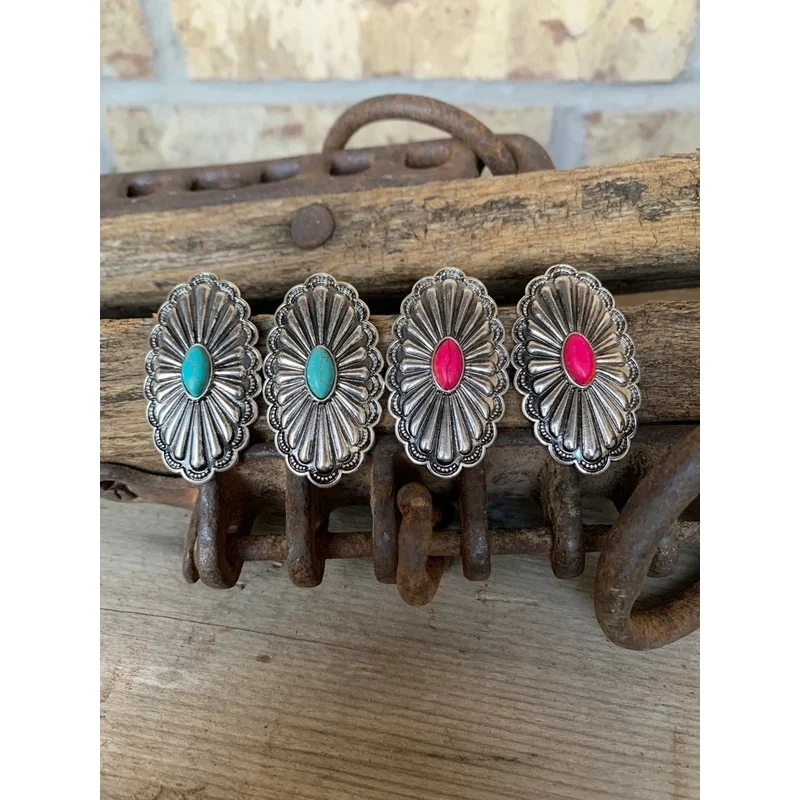 أقراط نسائية على الطراز القبلي الهندي العتيق على الطراز البوهيمي العرقي مجهزة بإكسسوارات وهدايا مجوهرات رائعة