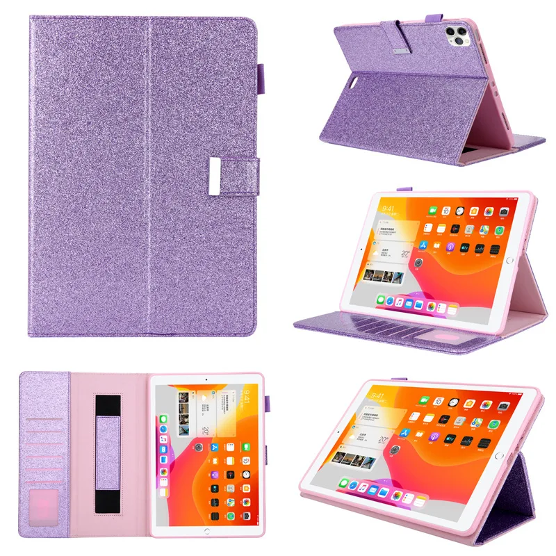 Leather Glitter Cover For iPad Pro 11 2025 Air11 2026 M4 M3 Mini7 8 9 10th 11th Generation 10.9 10.2 inch A16 Card Slot Cover