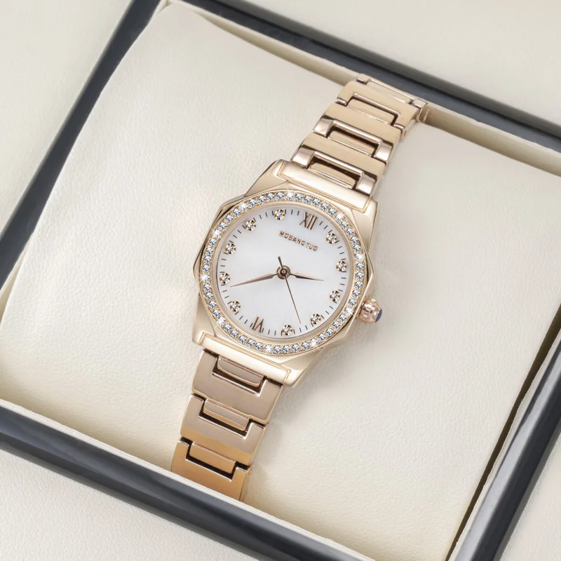 

Mini Business Style Crystal Quartz Women's Watch Dial Design Fashionable Luxury Stainless Steel Waterproof Women's Watches