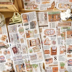 6pcs/pack Travel Stickers Washi Tape DIY Cut Scrapbooking Material Decor Junk Journal Collage Stationery Decor Diary Ins Sticker