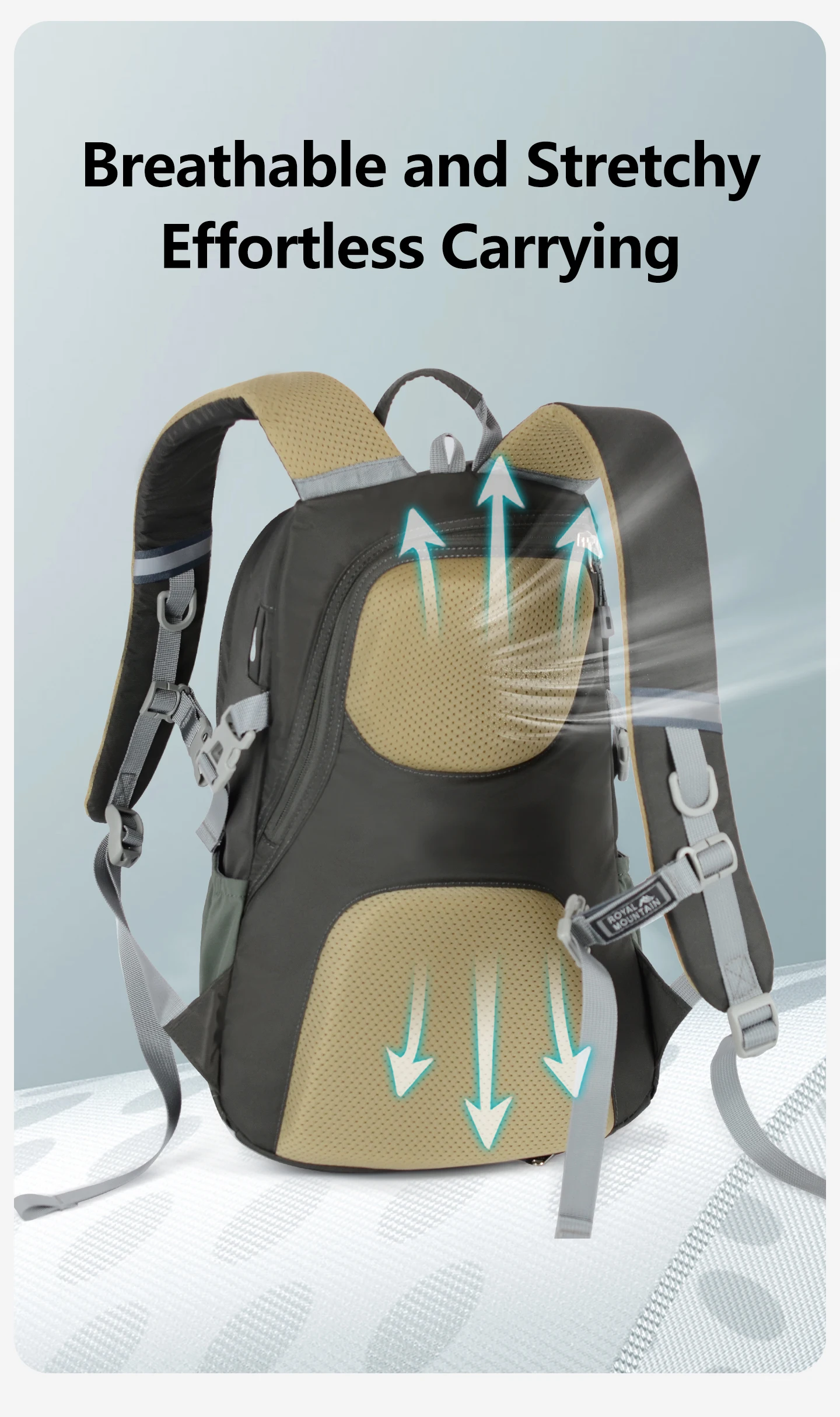 Unisex Leichter Freizeitrucksack 20L/30L Wasserabweisendes Gewebe mit Laptopfach und Regenschutz – Detail 9