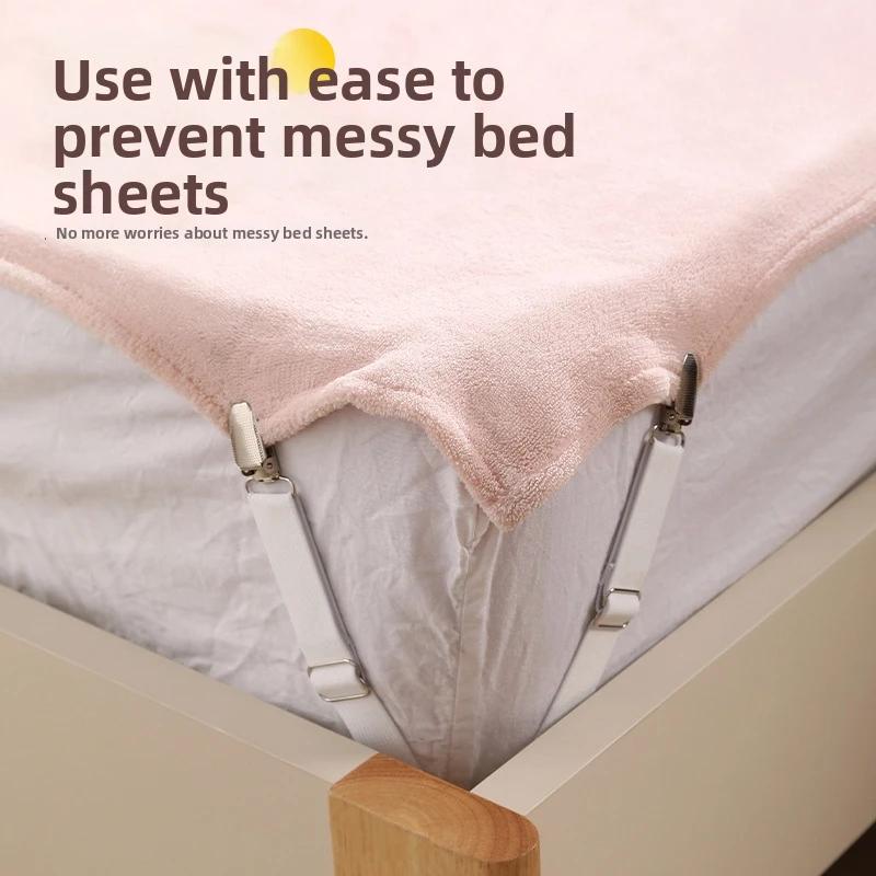 

Регулируемые зажимы для простыней, комплект из 4 эластичных фиксаторов для простыней, для дома и отеля